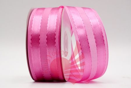 Grosgrain Satin Woven Ribbon_hot pink